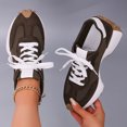 thumbnail image 3 of Rokment Women Retro Color Block Running Trainners Skate Shoes Comfortable Suede Platform Non Slip Jogging Walking Tennis Sneakers for School Streetwear Casual, 3 of 9