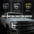 thumbnail image 2 of Spec-D Tuning Glossy Black Smoke Projector Headlights w/ Sequential Switchback LED Signal Lamps Compatible with 2015-2019 Chevy Silverado 2500HD 3500HD, 2 of 7