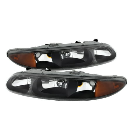 - Xtune Oldsmobile Alero 99-04 Crystal Headlights Black HD-JH-OA99-AM-BK