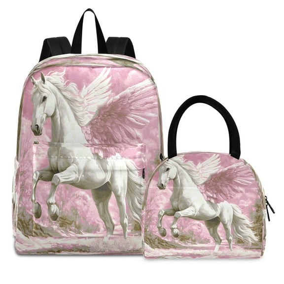 ALAZA Backpack Set Unicorn1 Elementary School Bags Student BookBag with Lunch Bag