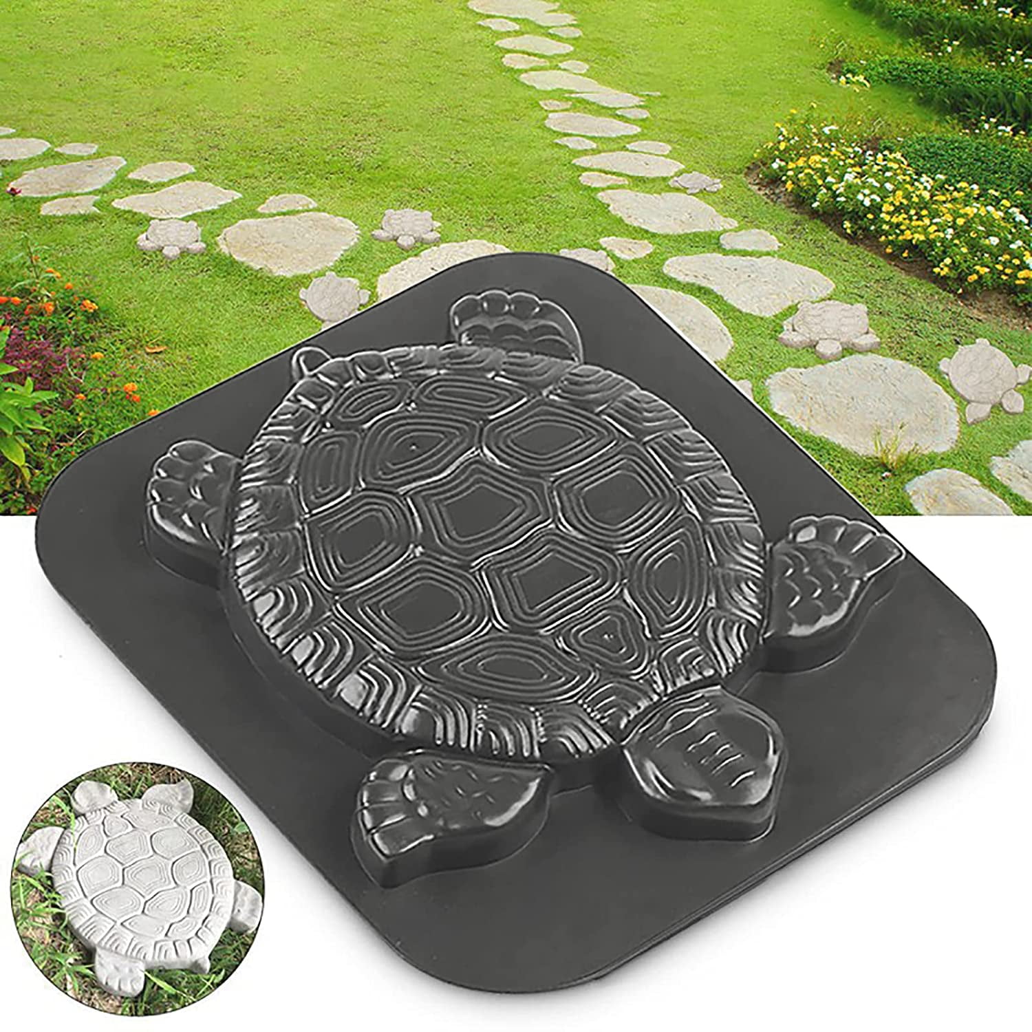 Slate tile concrete plaster stepping stone mold mould..16" x 16" x 1" thick 