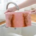 thumbnail image 5 of 20/1 piezas de toalla de microfibra de doble capa, paños de limpieza de vellón de coral súper absorbentes, paños de cocina antiadherentes, paños de cocina, trapo para fregar, 5 of 5