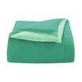 thumbnail image 4 of Green 3-Piece Reversible Comforter Set, Recycled Microfiber Bedding, Full/Queen, by Utica, 4 of 9