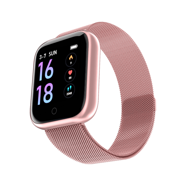 Reloj Smart Watch Bluetooth Sumergible P70 Rosa Extensible Magnetico y de Regalo Extensible Silicona Sibotesi P70 Deportivo