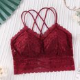 thumbnail image 2 of Ticikt Lace Longline Camisole with Built-in Bra Adjustable Double Straps Seamless Tank Top for Women,Color:, 2 of 3