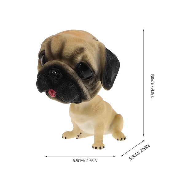 AURARMLET Resin Dog Bobblehead for Car Dashboard with Fun Swaying Head Design