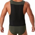 thumbnail image 5 of uublik Mens Jumpsuit Swimwear Sleeveless Quick Dry Swimsuit Rash Guard UV Protection Surfing Wet Suit for Snorkeling Water Sport Army Green, 5 of 6