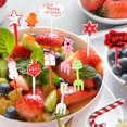 thumbnail image 4 of SRIZIAN 26Pcs Christmas Food Picks Fruit Forks, Lunch Bento Box Fruit Picks Mini Fruit Toothpicks for Cake Dessert Snacks Party Christmas Decor, Random Color, 4 of 7