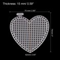thumbnail image 3 of Uxcell 15Pcs Plastic Mesh Canvas Sheet 7 Count 7.4 cm/ 3 inch White Heart Blank Canvas for Embroidery, 3 of 7