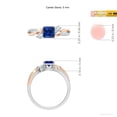 thumbnail image 5 of ANGARA Square Lab Grown Blue Sapphire Engagement Ring for Women in 14K White & Rose Gold (Size-5mm) | September Birthstone, Anniversary, Jewelry Gift for Women | Lab-Grown Blue Sapphire Ring, 5 of 8
