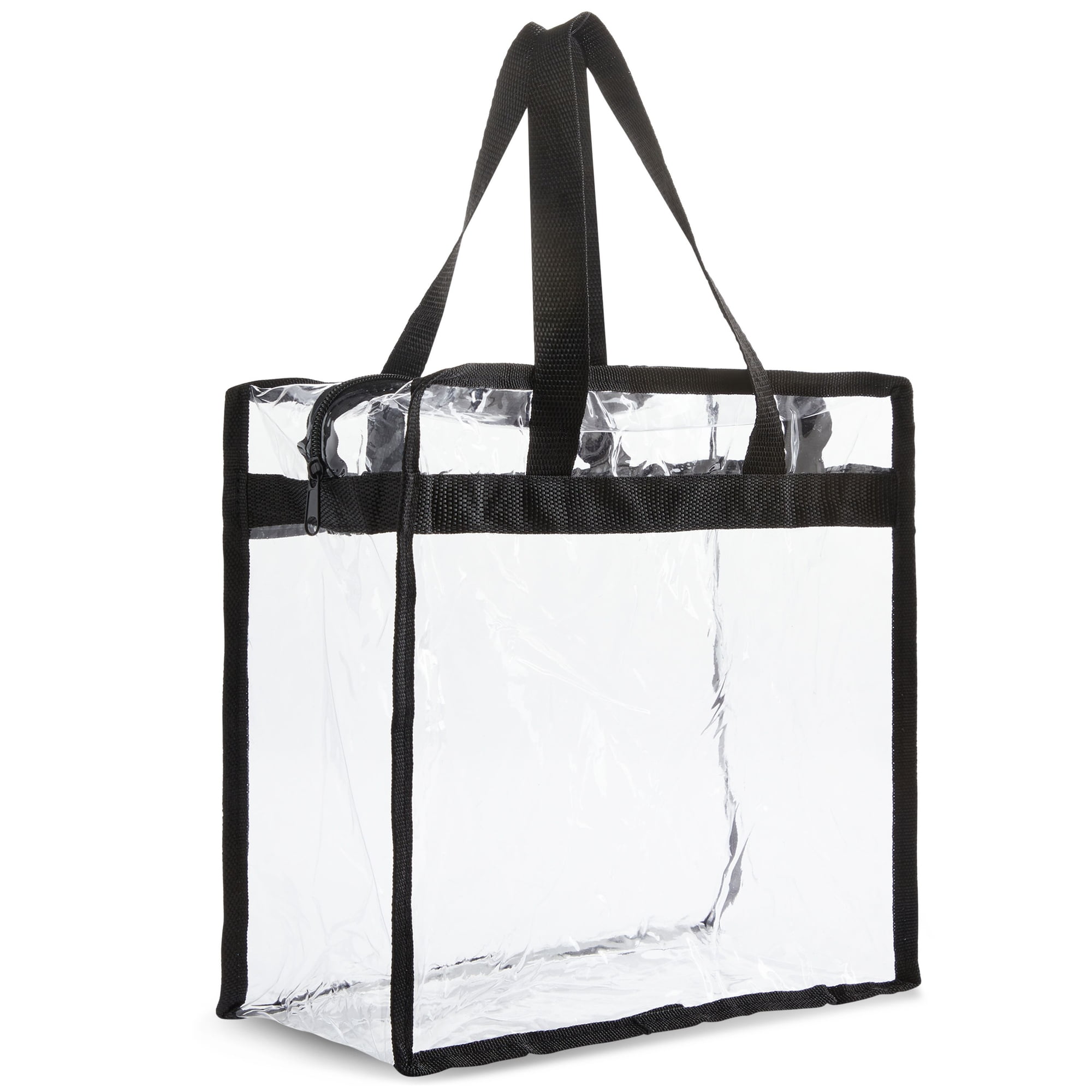 Bags for Less [Set of 2] Clear Bag Stadium Approved with Handles And Zipper  - 12 inch