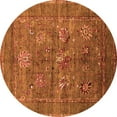 thumbnail image 1 of Ahgly Company Indoor Round Oriental Orange Industrial Area Rugs, 6' Round, 1 of 4