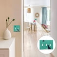 thumbnail image 7 of Yayeee Toggle Light Switch Wall Plate 2-Gang 4.56"x4.48" Decorative Outlet Cover, Green Cat, 7 of 7