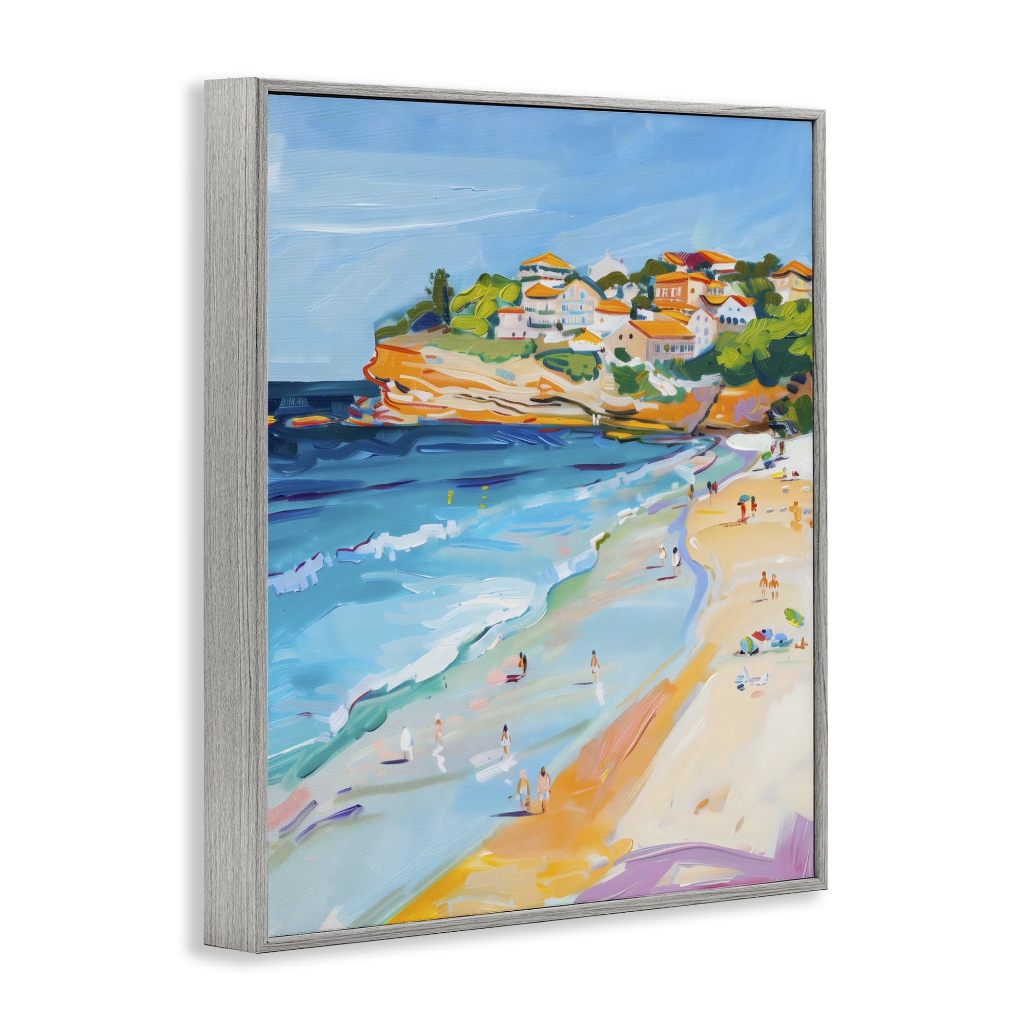 Stupell Industries Bondi Beach Cove Gray Framed Giclee Art, design by The Prints Vibe