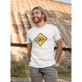 thumbnail image 2 of Warning Sign T-Shirt Men -Smartprints Designs, Male Large, 2 of 4