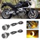 thumbnail image 4 of Motocicleta LED Manillar Luz de se?al de giro DC 12V Blanco Amarillo Intermitente Lámpara lateral Universal para la mayoría de las motocicletas DC 12V con manillar de 22 mm/0.8in Amonsee No, 4 of 6