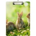 thumbnail image 2 of FMSHPON Rabbits Easter Bunnies Clipboard Hardboard Wood Nursing Clip Board and Pull for Standard A4 Letter 13x9 inches, 2 of 7