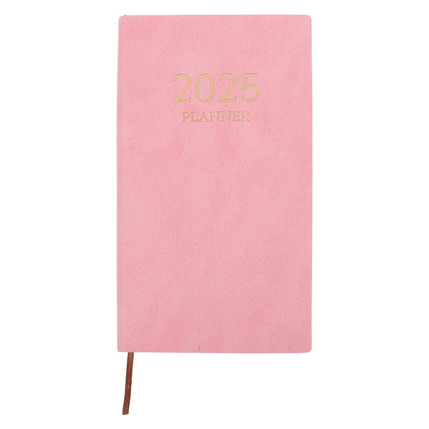 Planificador diario en inglés A6 2025 con índice mensual, agenda semanal mensual 2025, planificador de objetivos diarios, planificador académico, bloc de notas para el hogar y la oficina