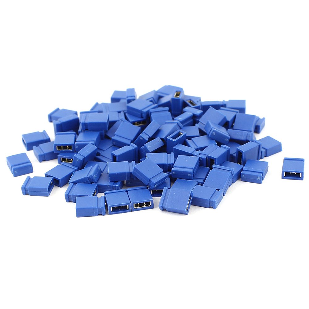 100 Pcs Blue 2.54mm Standard Short Circuit Cap Jumper Caps