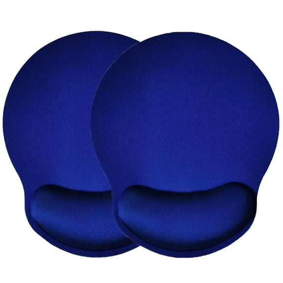 2Pcs Mouse Pad with Wrist Support, Ergonomic Mouse Pad with Memory Foam Wrist Rest Cushion, Non-Slip Rubber Base Gaming Mouse Pad for Home Office Computer Laptop