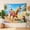 C, variant on XaaKee Llama Hula Hoop Tapestry Wall Hanging High-Quality Polyester Bedroom Tapestry 60x40Inch