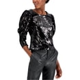 thumbnail image 1 of I.N.C Blouse à Sequins pour Femmes, Noire, Petite, 1 of 1