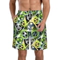 thumbnail image 2 of Uemuo Football Doodle Pattern Men's Swim Trunks Hawaiian Beach Bathing Suit Swimsuits Beach Quick-Dry Shorts with Pockets-XX-Large, 2 of 9