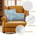 thumbnail image 4 of 2 Pack Outdoor Waterproof Throw Pillow Covers,Oceans Style Striped Decorative Square Pillow Case Patio Pillowcases for Chair Couch Sofa 16x16in, 4 of 9