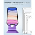 thumbnail image 6 of CreaDream Adjustable Cell Phone Stand for Desk, Aluminum Phone Stand Holder for Switch, Perfect for Office/Home-Dark Purple, 6 of 7