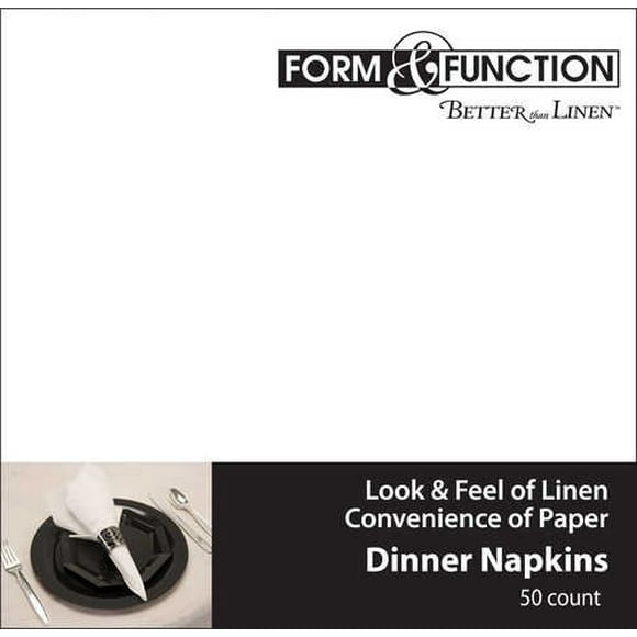 FORM AND FUNCTION 603272 DN 12/50CT AIRLAID WHITE CATER