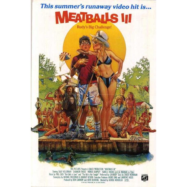 Meatballs 3 movie POSTER (Style A) (27" x 40") (1987)