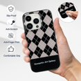 thumbnail image 5 of Phone Case for iPhone 13 Pro, Kawaii TPU Bumpers Back Phone Cover for iPhone 13 Pro 2021 (6.1 Inch), Women Girl Protective Cases Slim Cover, Black Diamond Grid, 5 of 13
