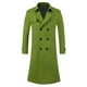 thumbnail image 5 of Abrigo Trench Chic de Invierno para Hombre, Doble Botonadura, Solapa Formal, Largo, Color Verde Oliva, 5 of 6