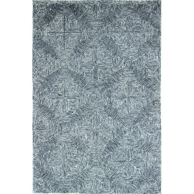 Bashian R120-MAR-5X7.6-CL207 5 ft. x 7 ft. 6 in. Venezia Transitional 100 Percentage Wool Hand Tufted Rectangle Area Rug, Marine