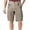 Brown, variant on Mens Half Shorts Pants Solid Color Multi Pocket Zipper Button Workwear Shorts