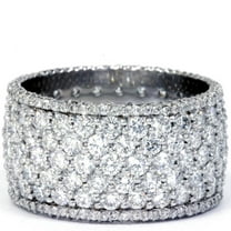 Pompeii 5ct Pave Diamond Eternity Ring 14K White Gold (F/G,VS2-SI1)