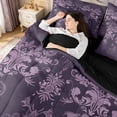 thumbnail image 5 of Manfei Damask Twin Bedding Sets 7-Piece,Gothic Flower Bedding Comforter Set 7-Piece,Cartoon Dragon Dreamcatcher Sheet Sets,Breathable Bedroom Decorative Reversible, 5 of 8
