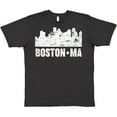 thumbnail image 3 of Inktastic Boston Massachusetts City Skyline with Grunge T-Shirt, 3 of 5