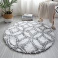 thumbnail image 1 of Round Rugs Soft Comfortable Fluffy Shaggy High Pile Rug For Living Room Bedroom, 1 of 5