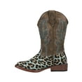 thumbnail image 2 of Roper Girls Glitter Leopard Square Toe Cowboy Mid Calf Boots, 2 of 4