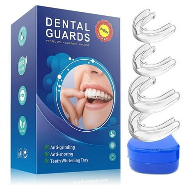 Mouth Guard for Grinding Teeth, 4 Pcs Mouth Guard for Sleeping at Night, Reusable Mouth Guards for Clenching Teeth at Night, Night Guard for Teeth