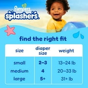 Pampers Splashers Swim Diapers, Size 5, 17 Count (31+ lbs)