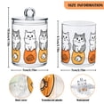 thumbnail image 5 of Yayeee 2 Pack Qtip Holder Bathroom Cotton Swab Canister with Lid Clear Dispenser Set, Gray Cute Cat, 5 of 6