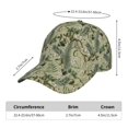 thumbnail image 2 of Salouo Tropical Plants Green Print Unisex Sports Hat, Adjustable Golf Dad Hat Outdoor Cap Mountain Dad Hat Adjustable Fit Baseball Cap for Men and Women, 2 of 6