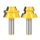 thumbnail image 2 of 2 brocas para enrutador de inglete de 22,5 degree con vástago de 1/2 , con antirretroceso, herramienta de carpintería para kusrkot Conjunto de bits de enrutador, 2 of 6
