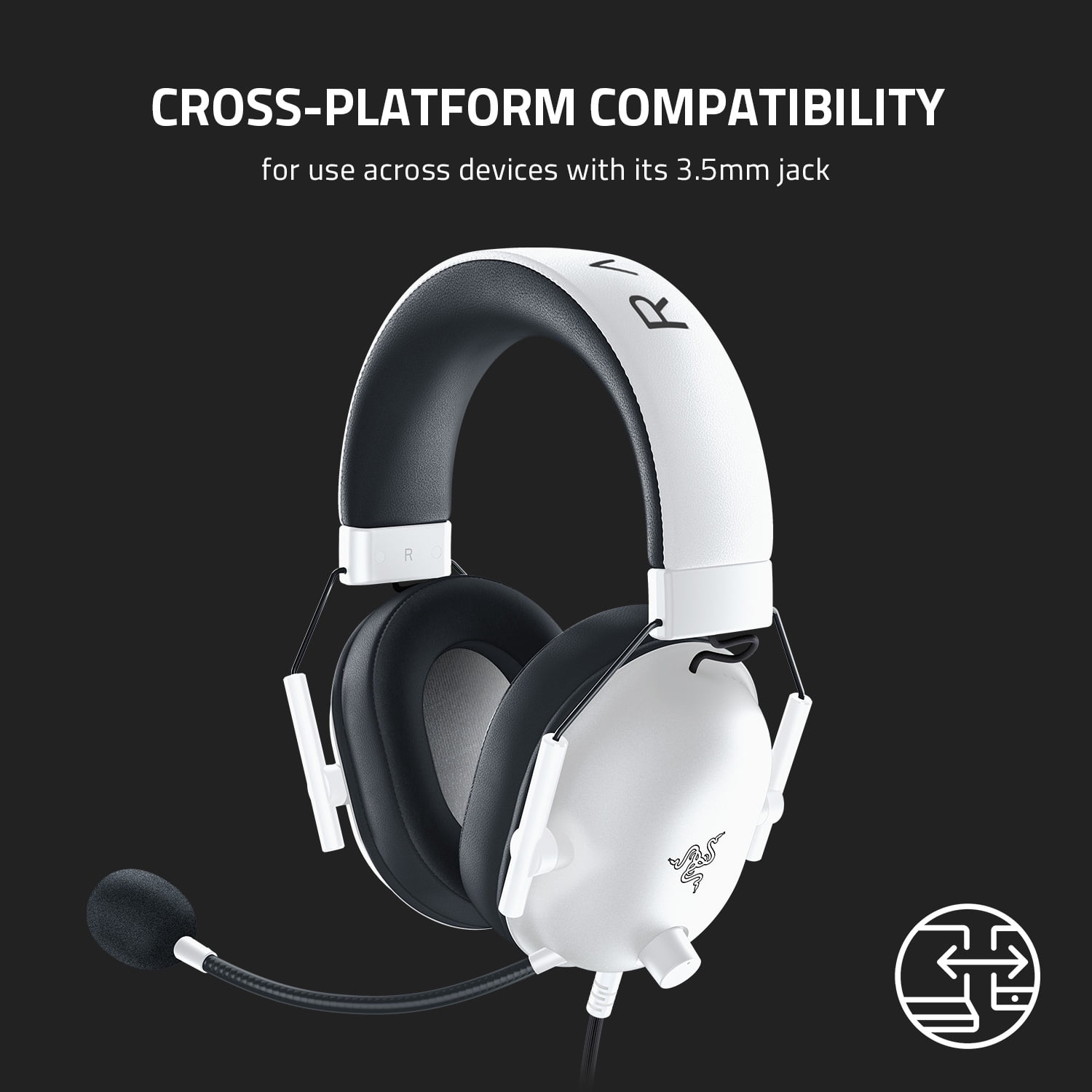 Razer BlackShark V2 X Wired Esports Multi-platform Headset, 3.5mm