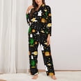 thumbnail image 2 of Fotbe Halloween Pattern Long Sleeve Pajama Set for Women,Sleepwear Set,2-piece Loungewear Set,Soft PJs Comfy Nightwear with Pockets -Large, 2 of 7