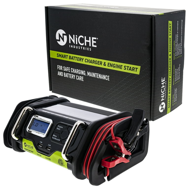 NICHE 20A Smart Battery Charger/Jump Starter, 12V AGM GEL Lead