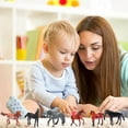thumbnail image 3 of CHUANK 12 Pcs Mini Figurines d'Action Jouet Cheval Modèle Simulation Mini Animaux Jouet Ensemble Éducatif pour Garçons Filles 3-6 Ans, 3 of 7