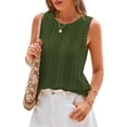 thumbnail image 2 of Shine Up Knit Tank Tops for Women Beach Vacation Clothes Summer Casual Crochet Tops Vest, 2 of 5